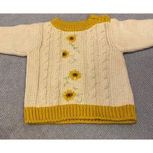 Wild Wawa knit sunflower sweater
